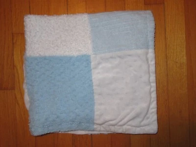 HTF/RARE Baby Essentials Blue & White Patchwork Baby Blanket - Image 1 of 4