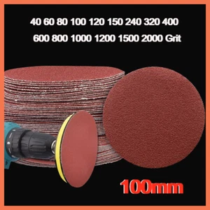 100mm Sanding Discs Pads Sandpaper 4 inch Orbital Hook and Loop Grit 40-2000 - Picture 1 of 10