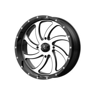 MSA Wheel M50 Clubber ATV UTV SXS Wheel Rim 15X7 5X114.3 +10 Black Machined - Picture 1 of 1