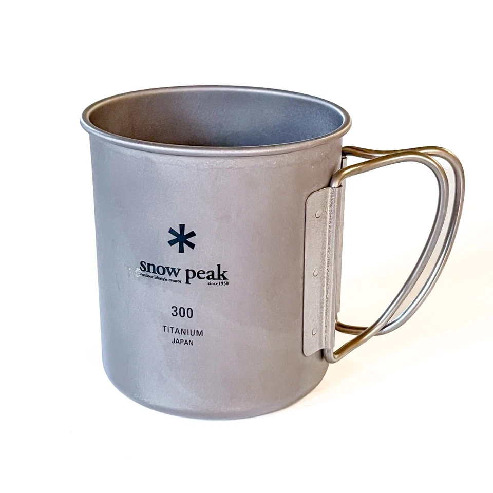 Taza Snow Peak Ligera Pared Única Titanio 300 Mochilero Camping Pequeña Foto 1 de 4