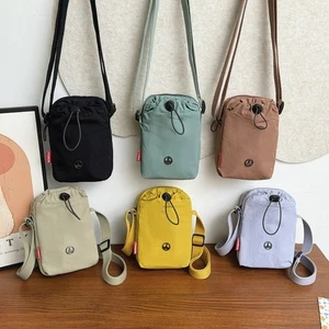 Solid Color Single Shoulder Bag Casual Small Bag Water Bottle Bag Unisex - Picture 1 of 19