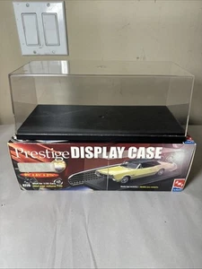 (2) Prestige Auto Display Cases 1/25 Scale Clear With Black Base 1 New, 1 Used - Picture 1 of 6