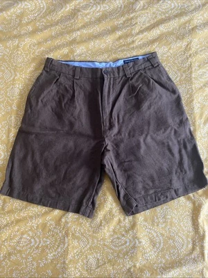 Pantalones Cortos Daniel Cremieux Classics 34 %100 Lino Marrón Frente Plano Para Hombre Fine Ital Foto 1 de 4