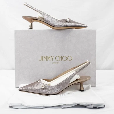 Jimmy Choo Amita 45 Slingback Pumps In Macaron Glitter - Women's Size EU 36 - image 1 of 4