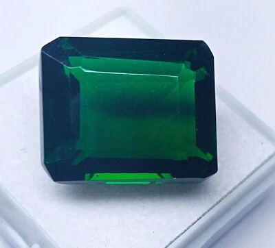 Tourmaline Green Colour Emerald Cut 17-18 Ct Excellent Certified Loose Gemstone - Image 1 of 4