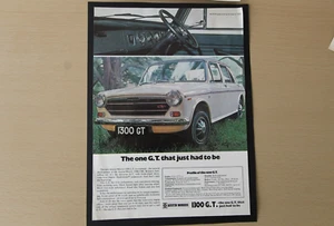 Original AUSTIN MORRIS 1300GT BMC advert frame-ready wall-art flat-pack - Bild 1 von 1