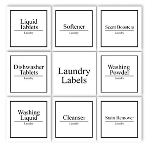 Laundry Labels, laundry storage, Labelled storage, personalised storage, Hinch - Picture 1 of 10