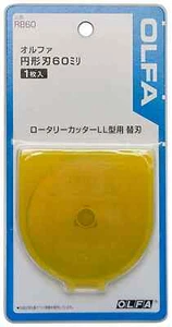 5 OLFA Rotationsschneider Ersatzklingen Kreismesser 60 mm RB60 Made in JAPAN - Bild 1 von 2