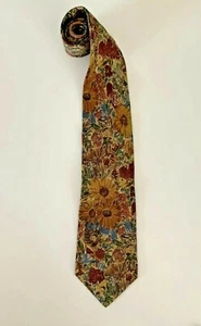 BURBERRYS OF LONDON Mens Multicolored Floral 100% Silk Tie Hand Sewn in USA - Picture 1 of 7