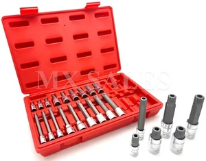24pc Long Spline & Short Spline Bit Socket Set S2 STEEL XZN Triple Square 12-PT - Picture 1 of 3