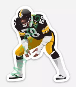 Jack Lambert #58 (Pegatina) - Vinilo corte de los Pittsburgh Steelers NFL arte vectorial - Imagen 1 de 5