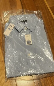 NEW Express Shirt Mens Sz L Extra Slim Fit Performance Nylon Stretch Button Up - Picture 1 of 9
