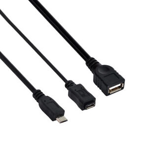 CY Micro USB Host OTG Cord With USB Power for s3 s4 s2 s5 note3 note4 Phone