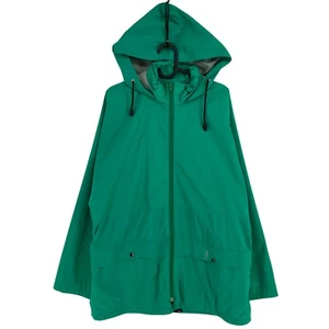 Helly Hansen Vintage Impermeable Verde con Capucha Chaqueta TALLA S - Imagen 1 de 9