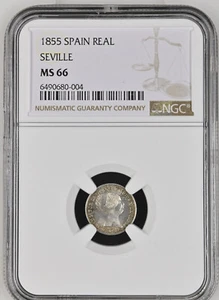 Spain 1 Real 1855 Isabel II (SEVILLE) - Imagen 1 de 2