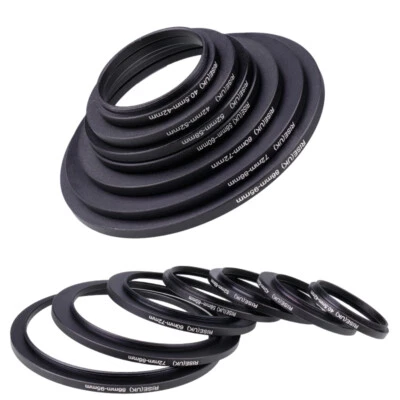 7pcs Camera Lens Filter Step Up Ring 40.5-95mm as hood 40.5-42-52-58-60-72-86-95 - Image 1 of 4