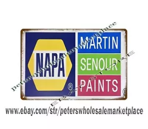 NAPA MARTIN SENOUR PAINTS metal tin sign bar club lodge cafe plaques - Picture 1 of 4
