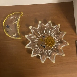 Sun , Stars , Moon Glass Dishes / Candy Dish - Picture 1 of 8