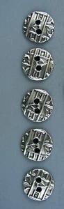 SMALL PEWTER BUTTONS - SET OF 5 - Picture 1 of 3