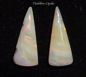 3.4ct. BOULDER OPAL PÄRCHEN  HELLROT-GOLD-ORANGE VIDEO  FLASHFIRE-OPALS - Bild 1 von 4