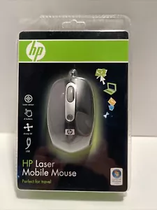 New and Sealed HP Laser Mobile Mouse Black Ultra-Portable Corded USB - Picture 1 of 9