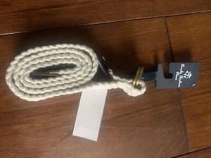 Cinturón Blanco Brooks Brothers Tejido/Enchapado TOTALMENTE NUEVO PRECIO DE VENTA SUGERIDO POR EL FABRICANTE £65 Fijación de latón - Imagen 1 de 8
