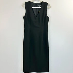 J Crew Midi Dress Womens 6 Black Four-Season Stretch Elegant Classic Preppy Chic - Picture 1 of 15