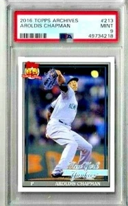 2016 Topps Archives Aroldis Chapman Gem Mint PSA 9 - Picture 1 of 2