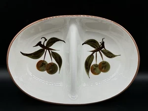 Vintage Stangl Pottery Orchard Song Divided Serving Dish, Vegetable Bowl - Picture 1 of 10