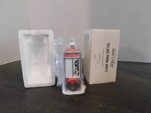 Dept 56 Snow Village 1992 Accessory Village Phone Booth 54291 - Picture 1 of 1