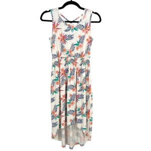 Tea Collection Girls Floral Print High-Low Dress Size 16 Cotton Blend Summer - Picture 1 of 10