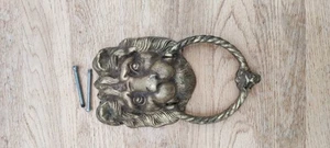 antique brass Lions Head door knocker - Picture 1 of 4