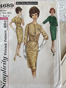 Simplicity vintage sewing pattern size 20 1/2, 41”bust , 35”waist , 45”Hips - Picture 1 of 3