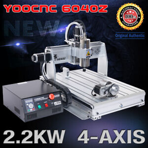 4 Axis USB MACH3 6040Z 2200W Desktop Engraver Cutting Milling Machine CNC Router