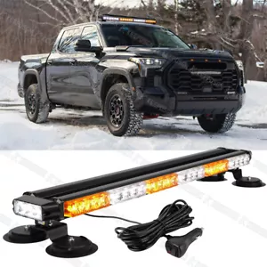 LED Emergency Strobe Light Bar Rooftop Double Side Traffic Advisor Warning Lamps - Picture 1 of 15