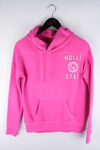 Hollister Women Sweatshirt Casual Pink Pullover Cotton Blend size XS UK6 - Foto 1 di 7