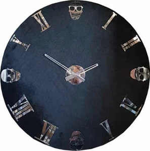 Dekorative Skulls Wanduhr 79x79x6cm fehlerhafte Unruh - Bild 1 von 2