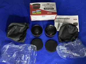 NEW Commander Lens 58mm Lenses 2.2X AF Telephoto & 0.43X Wide Angle NEW OPEN BOX - Picture 1 of 9