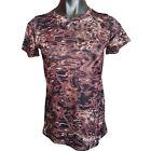 Underarmor Womnen's Brown Loose Fit Active Wear T-Shirt Xs