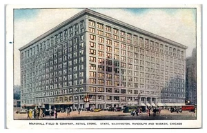 Marshall Field & Company Einzelhandelsgeschäft State Street in Chicago Illinois Postkarte - Bild 1 von 2