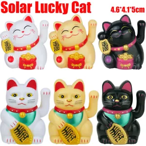 Chinese Lucky Cat Wealth Waving Hand Fortune Welcome Cat Craft Desktop Stand AU - Picture 1 of 14