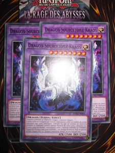 YU-GI-OH! PLAYSET (LOT DE 3) DRAGON SOURCETOILE KHAOS ROTA-FR034 EDITION 1 - Picture 1 of 1