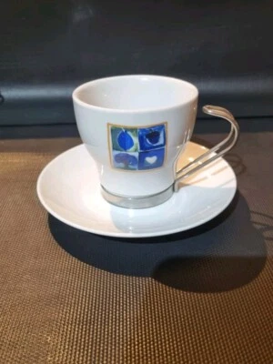 Juego de 6 tazas y platillos de capuchino de llama para el hogar  Foto 1 de 4