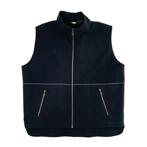 Swanndri Pure Wool Vest Mens 2XL Black Full Zip Collared Regular Fit Outerwear - Picture 1 of 9