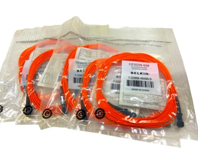 F2F20299-05M I New Belkin Patch Cable MT-RJ Multimode Male 16.4ft Fiber Optic - Image 1 of 4