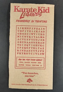 Karate Kid Legends promotional game print on cardboard box flap (HTF, Rare) 12x6 - Picture 1 of 3