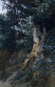 Oil painting jose jimenezy aranda - Old Tree Trunk stunning field landscape art - Picture 1 of 1