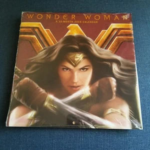 ** Brand New & Sealed** Wonder Woman, 16 month 2018 Calendar, 10" x 10" - Picture 1 of 6