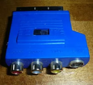 3 RCA IN OUT SWITCH SCART BLOCK ADAPTOR MINI DIN HEAVY DUTY & IN VGWC - Picture 1 of 4