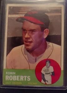 1963 Topps ROBIN ROBERTS #125 Baltimore Orioles Vintage Baseball Card - Picture 1 of 2